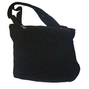 Vintage Sonoma Black‎ crocheted BOHO style purse